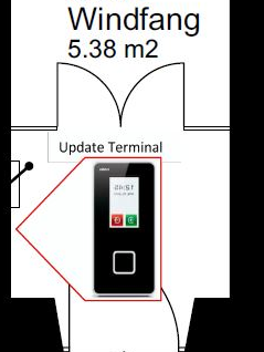 Update-Terminal im Eingangsbereich Petersgraben 27