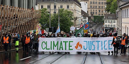 Symbolic image of climate demonstration